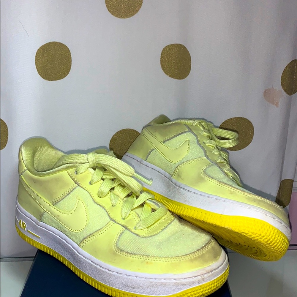 Yellow Nike Air Force Ones